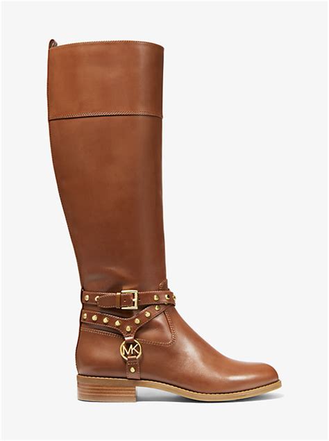 michael kors studded leather boots|Michael Kors cowboy boots.